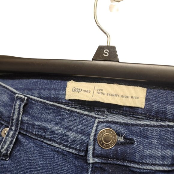 Gap Denim Womens Size 30/ 10R True Skinny High Rise Elliot Stretch Blue Jeans - Picture 8 of 14